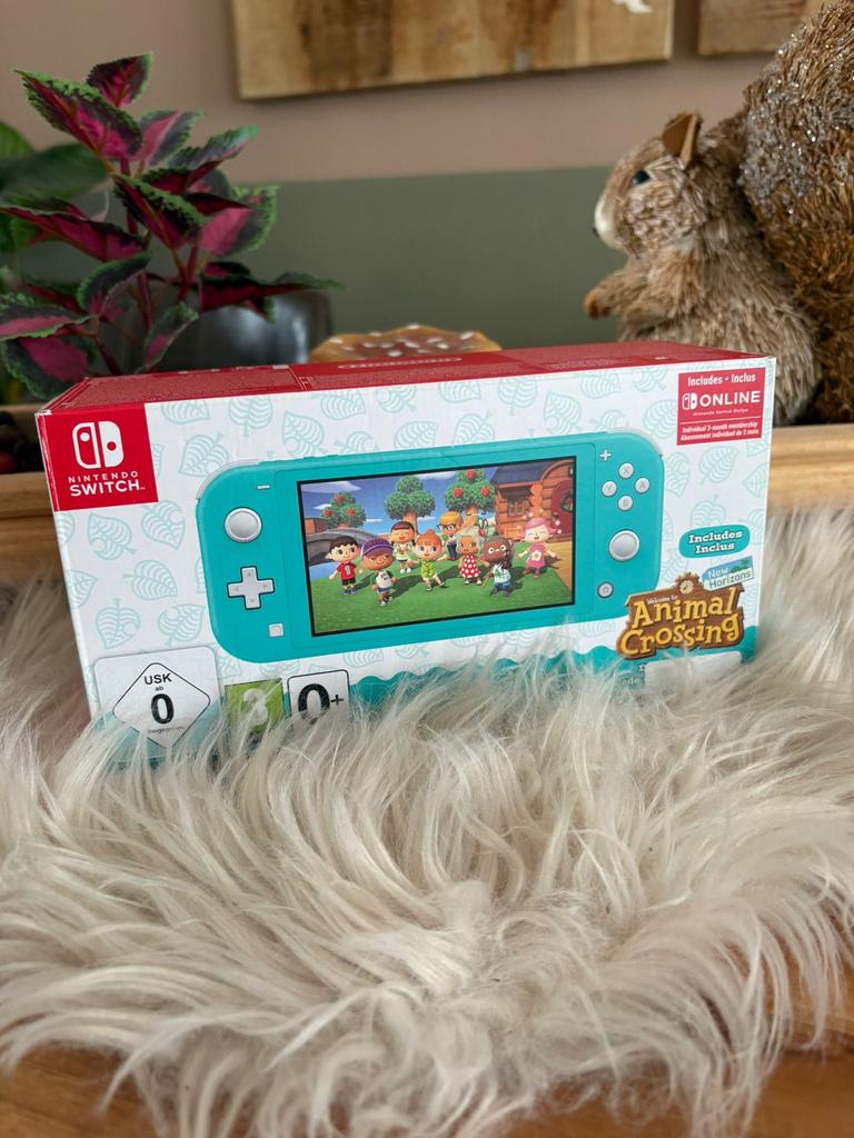 Nintendo Switch Lite met hoes, Ophalen, Turquoise, Zo goed als nieuw, Met beschermhoes of tas