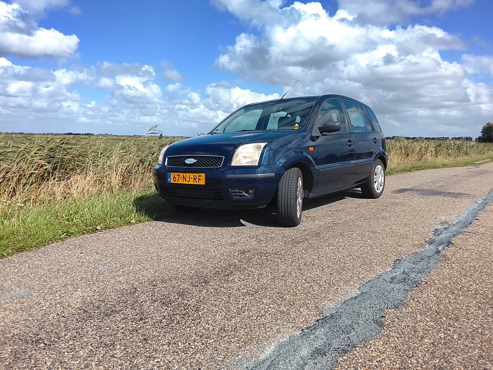 Ford Fusion 1.4 16V 2003 Blauw, Auto's, Voorwielaandrijving, 40 €/maand, Blauw, Origineel Nederlands