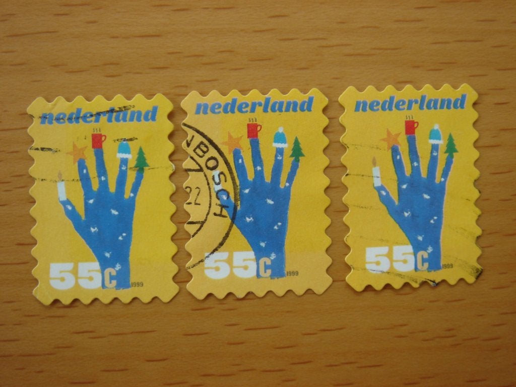 Decemberzegels 1999 - 3x  NVPH 1867 Gestempeld, Postzegels en Munten, Postzegels | Nederland, Ophalen of Verzenden, Na 1940, Gestempeld