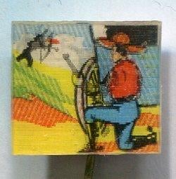 Cowboy schietend Reflexa - Nürnberg speldje( T_171 ), Verzamelen, Speldjes, Pins en Buttons, Verzenden, Zo goed als nieuw, Transport