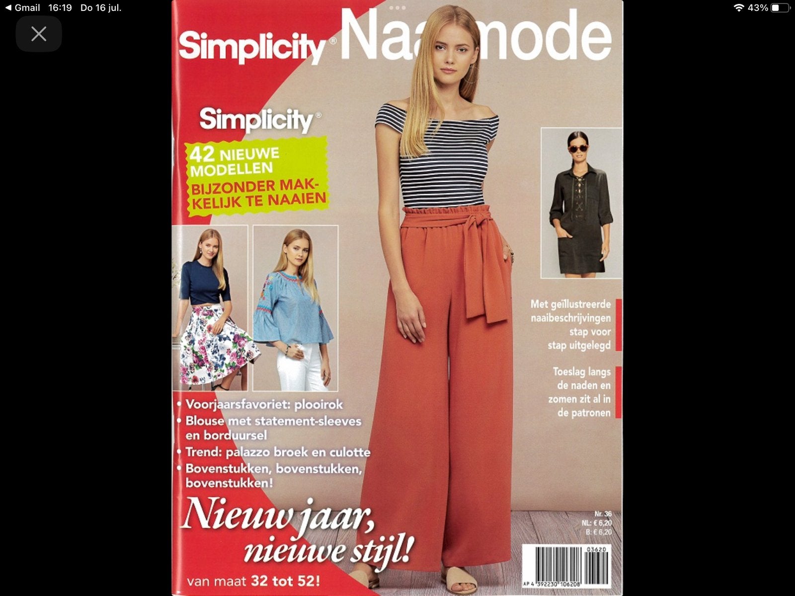 GEVRAAGD: Simplicity naaimode nummer 36, Ophalen, Zo goed als nieuw, Vrouw, Overige merken