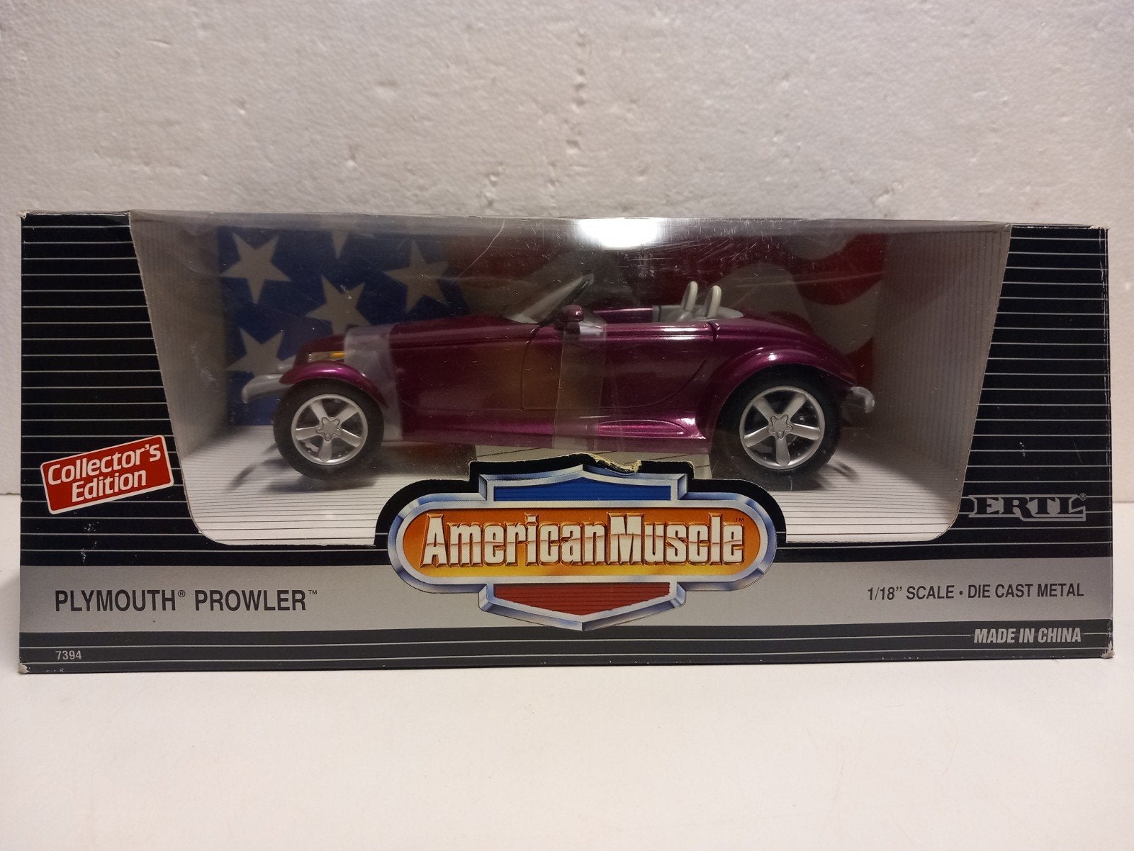Plymouth Roadster Prowler new purple ERTL metal 1:18 KRD, Ophalen of Verzenden, Zo goed als nieuw, Auto, ERTL