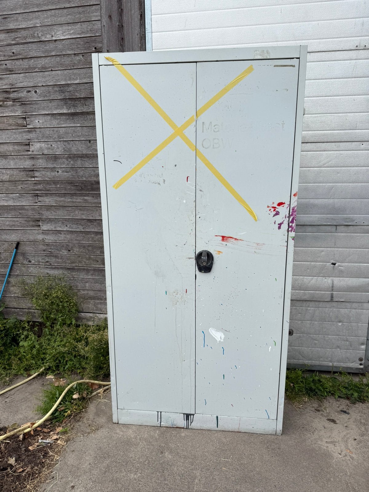 Stalen opbergkast, archiefkast, garagekast, Ophalen, Gebruikt, Ijzer