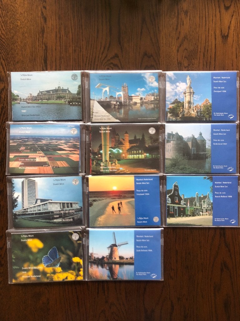 4) Munten Jaarsets Beatrix, Postzegels en Munten, Munten | Nederland, Ophalen of Verzenden, Koningin Beatrix, Overige waardes