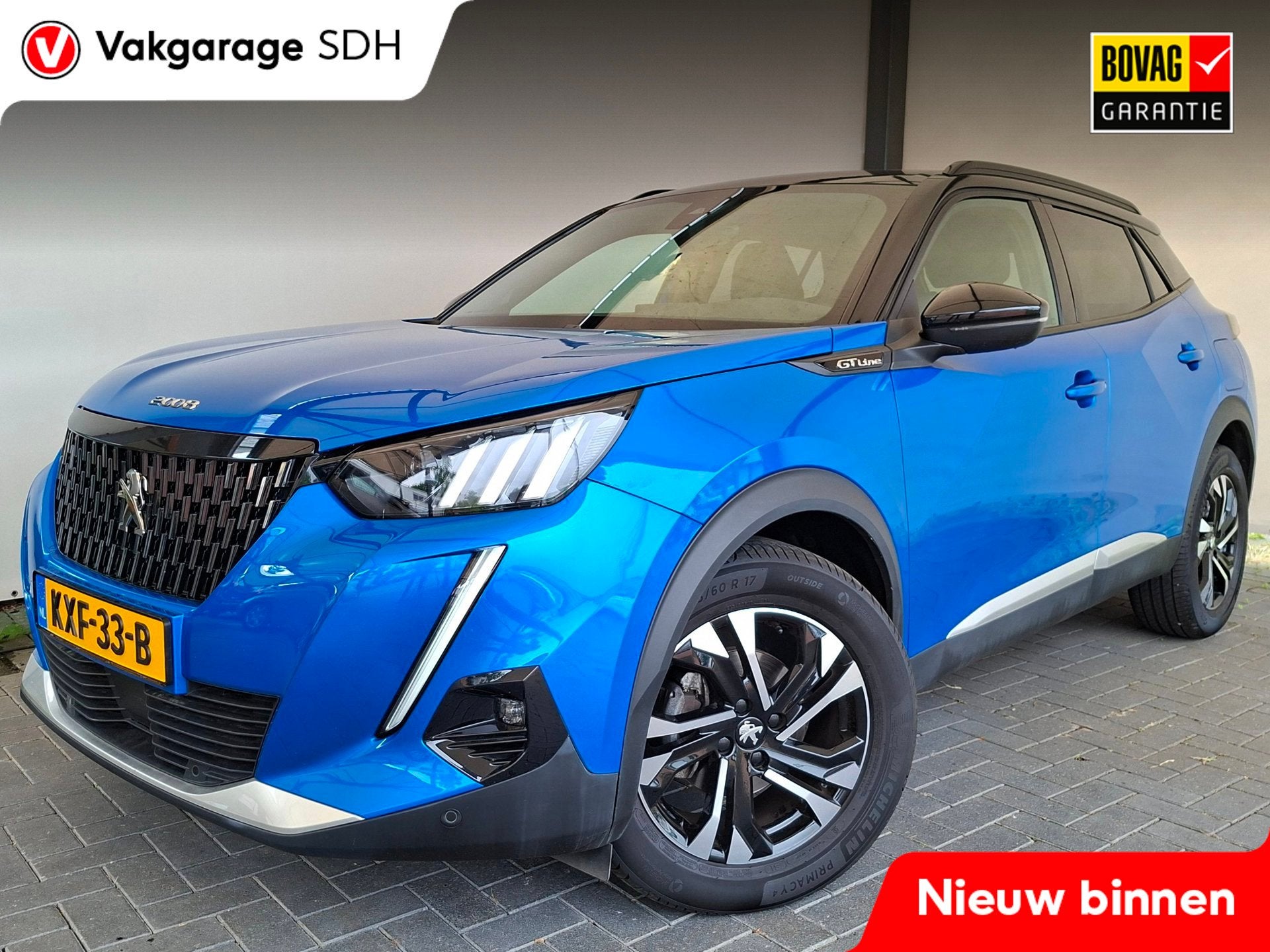 Peugeot 2008 1.2 PureTech GT-Line|Lage km stand|Digital dash, Auto's, Parkeersensor, Gebruikt, 1199 cc, Blauw