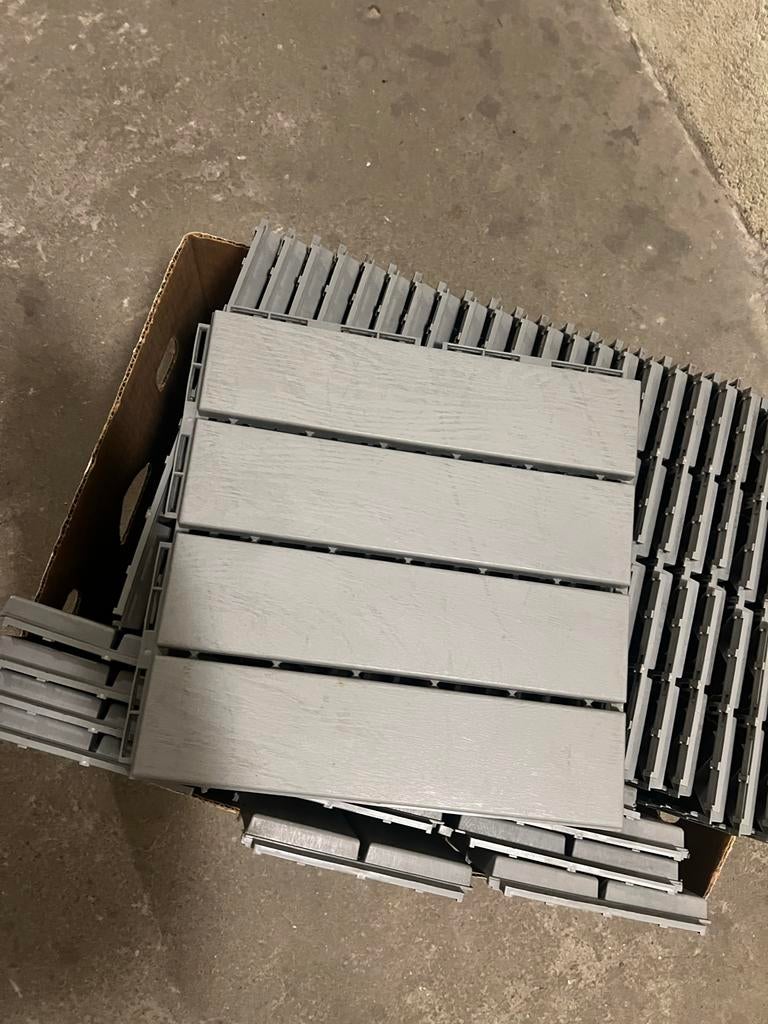 IKEA Balkontegels Grijs - 2 Dozen voor 410x155 cm balkon, Ophalen of Verzenden, Nieuw
