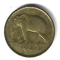Congo (Belgisch) & Ruanda-Urundi 2 francs 1947 km 28 xf, Postzegels en Munten, Munten | Afrika, Verzenden, Overige landen, Losse munt