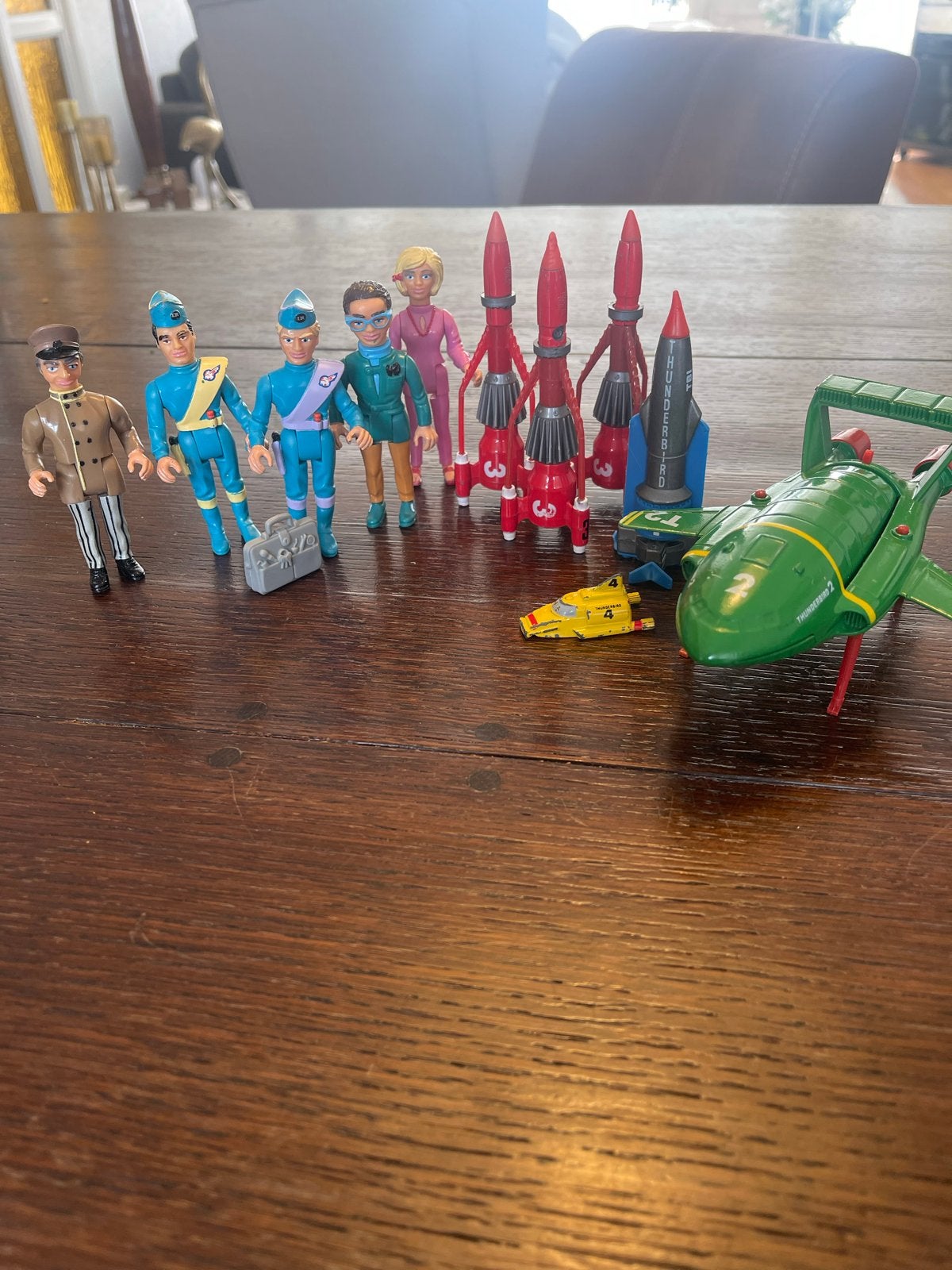 Vintage Thunderbirds speelgoed set - Figuren en voertuigen, Verzamelen, Ophalen of Verzenden