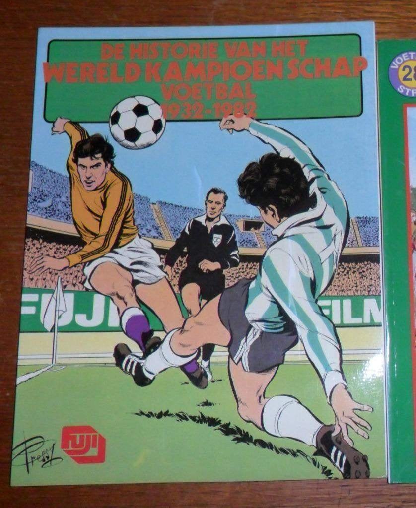 De historie van het wereldkampioenschap voetbal 1932-1982, Boeken, Eén stripboek, Ophalen of Verzenden, Zo goed als nieuw