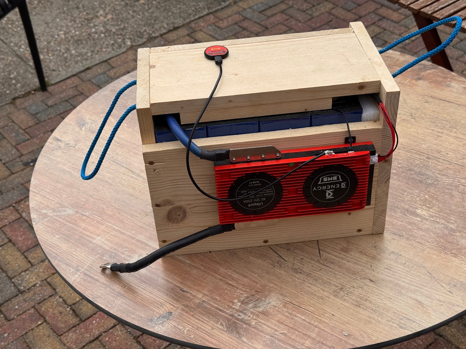 LiFePO4 Accu 12V 280Ah (3.5kWh) + 250A Smart BMS (Bluetooth), Ophalen, Zo goed als nieuw, Oplaadbaar