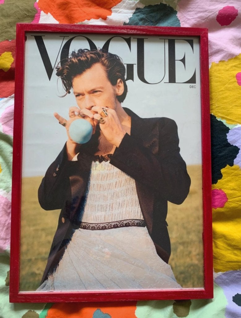 Harry Styles poster inclusief lijst, Verzamelen, Rechthoekig Staand, Met lijst, Ophalen of Verzenden, Zo goed als nieuw
