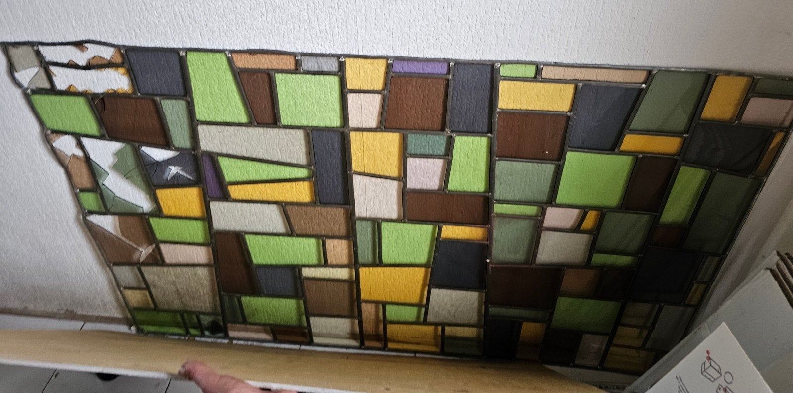 Glas in lood panelen - diverse maten, Gebruikt, Glas in lood, 80 tot 120 cm, Ophalen of Verzenden