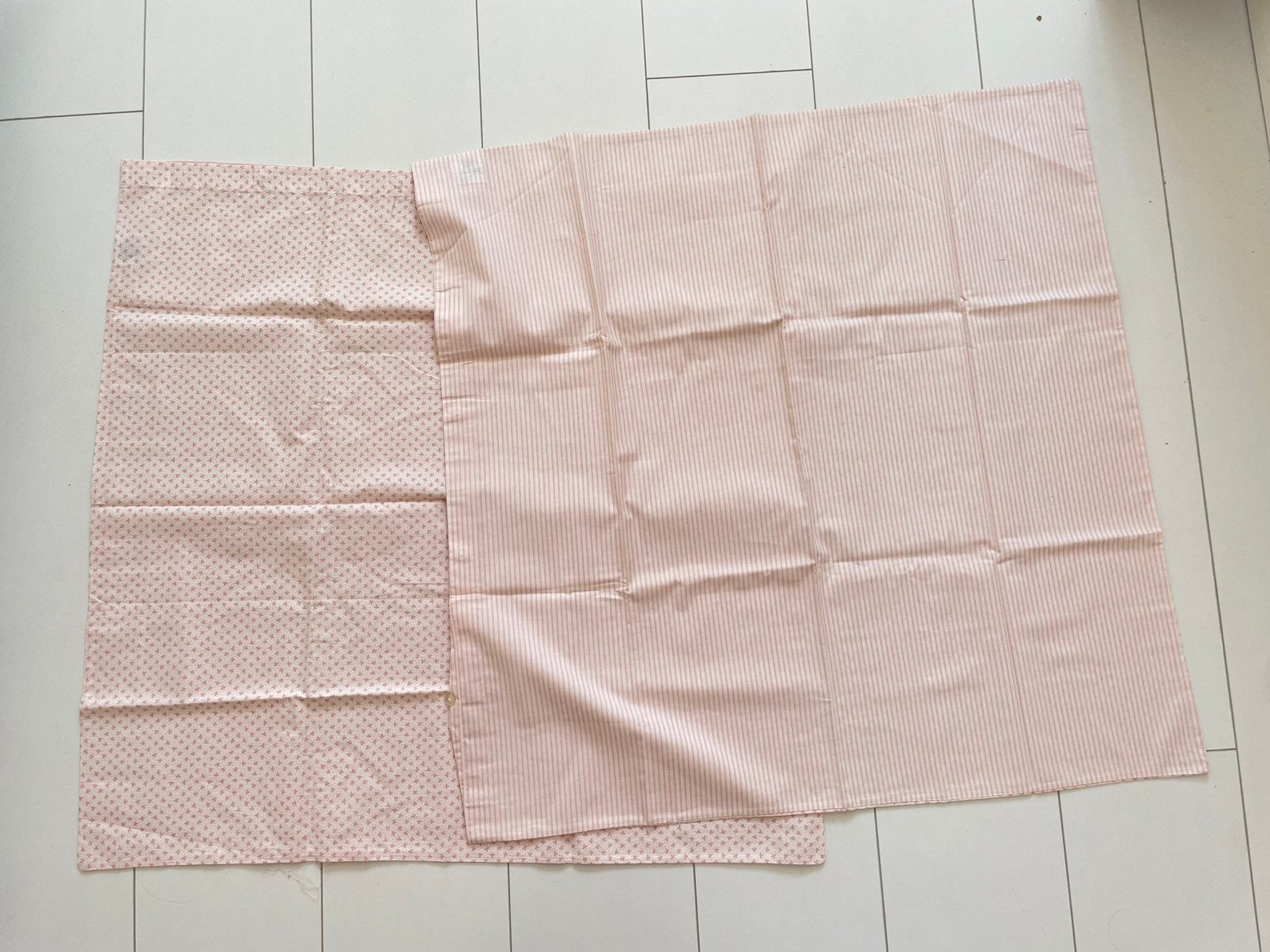 2 vintage Laura Ashley Bassetti kussenslopen Candystripe, Overige typen, Tweepersoons, Ophalen of Verzenden, Zo goed als nieuw