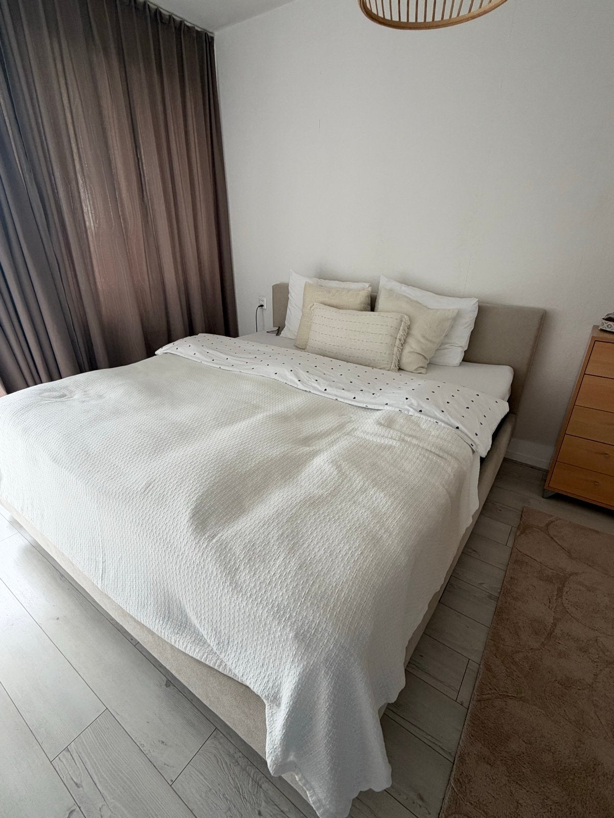 Bed + Emma matras en een topper, Huis en Inrichting, Tweepersoons, Ophalen of Verzenden, Zo goed als nieuw, Matras