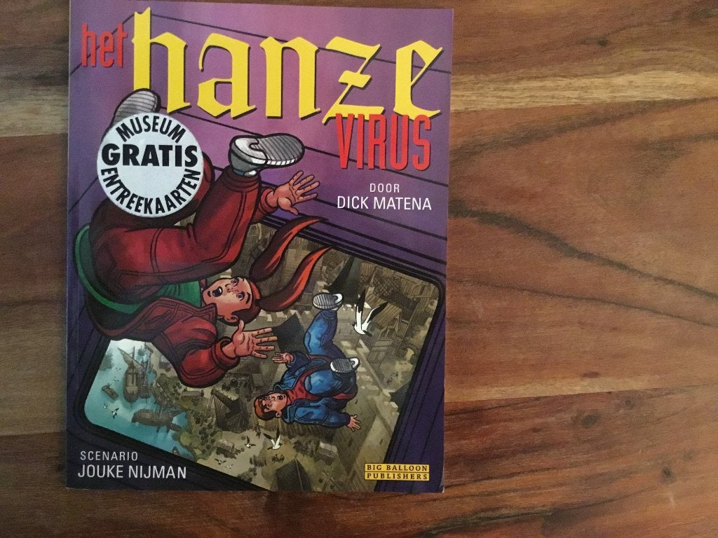 Het Hanzevirus, Matena, Verzenden, Eén stripboek, Zo goed als nieuw, Dick Matena