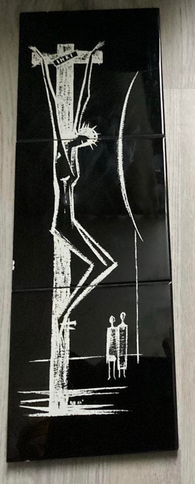 ONZE LIEVE HEER,PRACHTIGE GROTE RELIGIEUZE TEGEL,MOOI!!!, Antiek en Kunst, Antiek | Religie, Ophalen of Verzenden