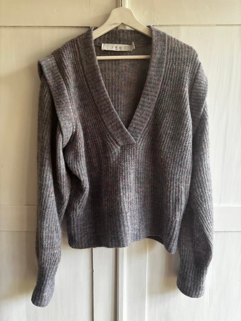 IRO trui grijs met V-hals, Kleding | Dames, Ophalen of Verzenden, Zo goed als nieuw, Maat 42/44 (L), Grijs