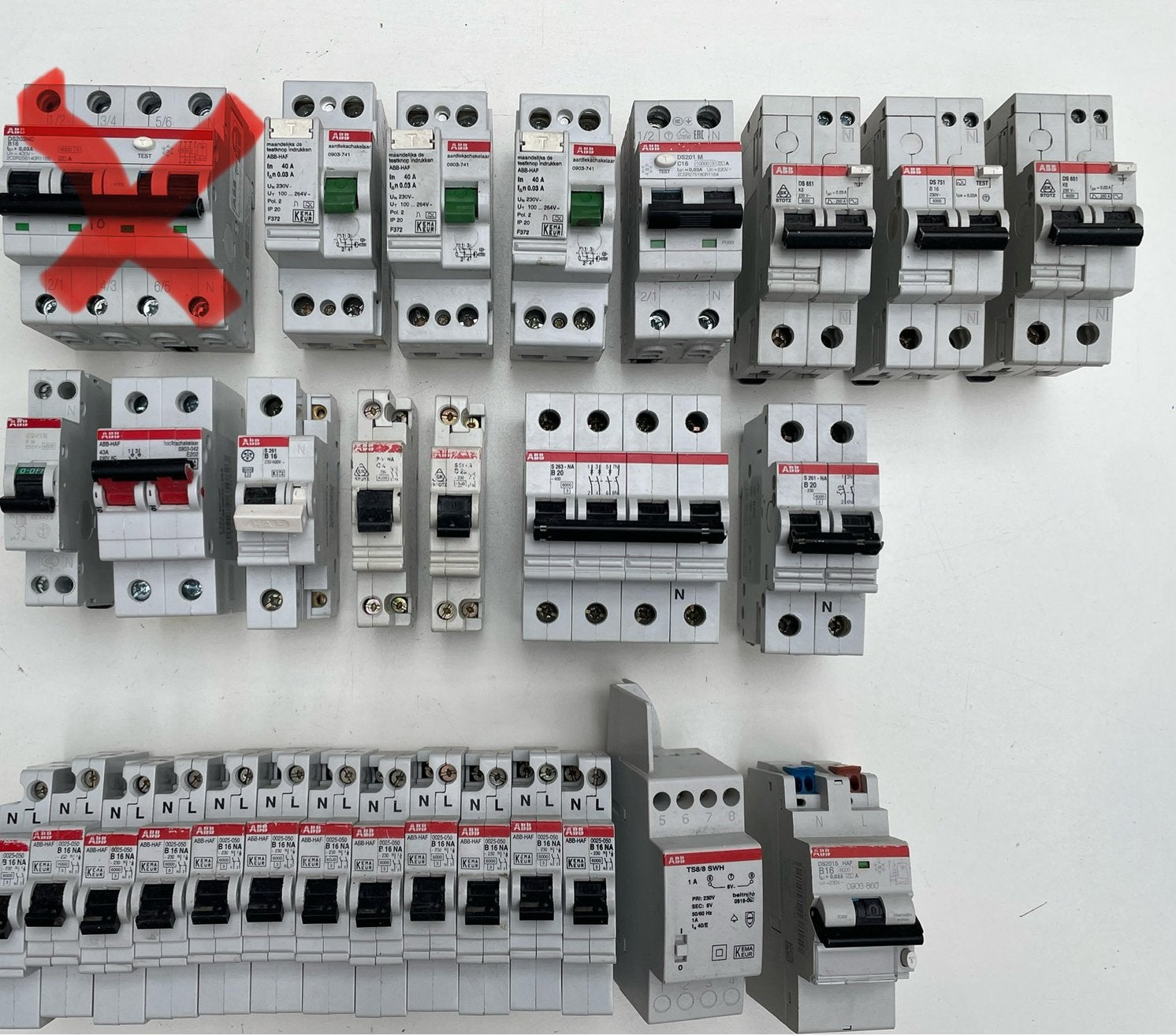 ABB aardlekschakelaar aardlekautomaat automaat alamat, Ophalen of Verzenden, Gebruikt