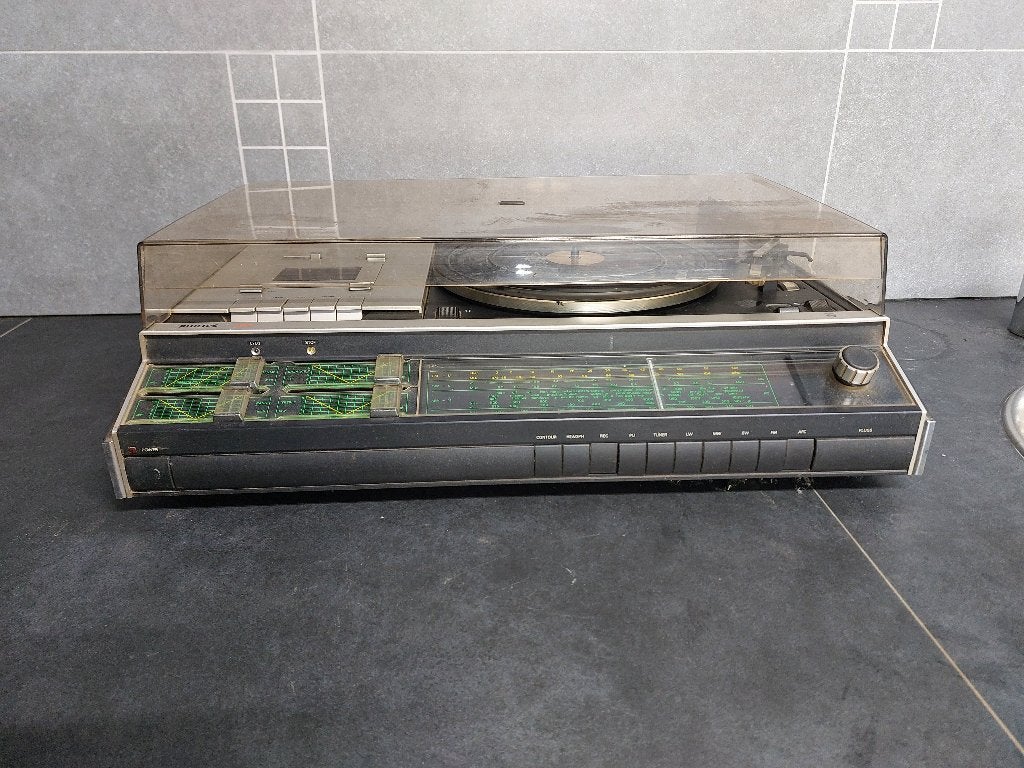 Philips 953 combinatie radio platendraaier, Ophalen of Verzenden, Gebruikt, Radio