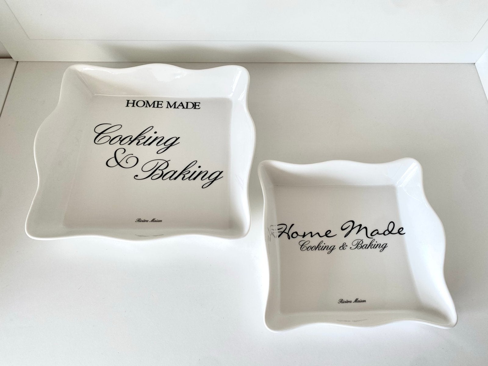 Riviera Maison oven schalen set 'Home Made Cooking & Baking', Huis en Inrichting, Overige merken, Keramiek, Ophalen of Verzenden