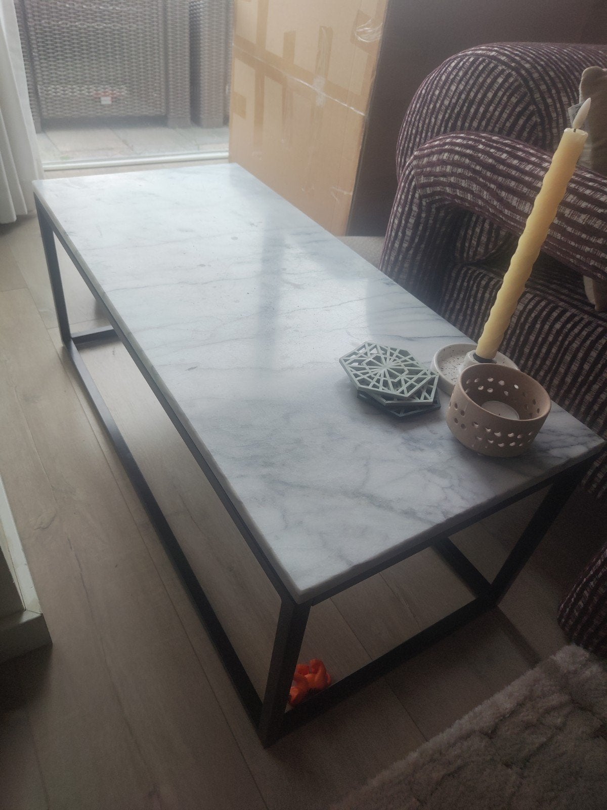 Zuiver salontafel marmer, Ophalen, 100 tot 150 cm, 50 tot 100 cm, Zo goed als nieuw
