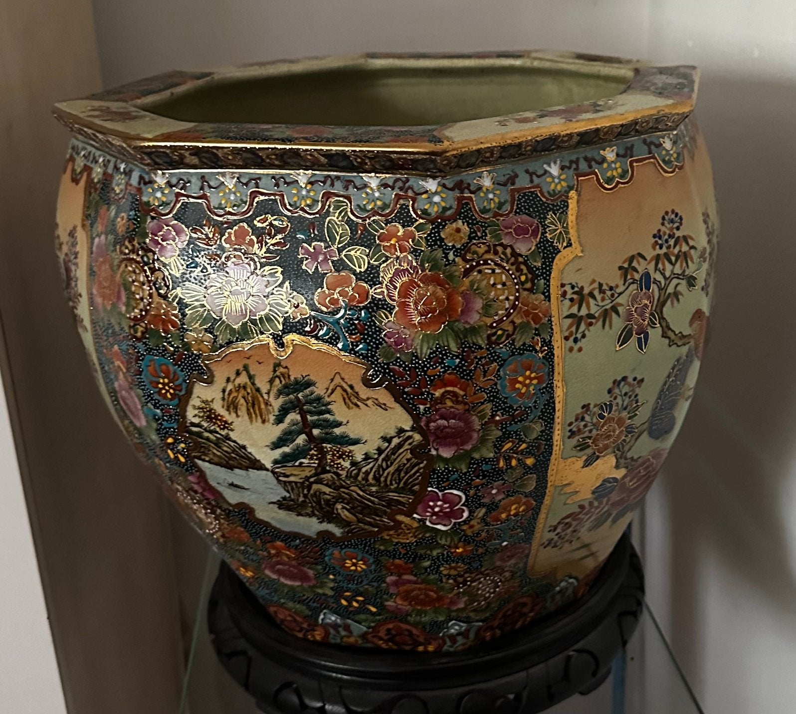 Chinese Vaassen  hand painted. 35 x 35, Ophalen, Zo goed als nieuw