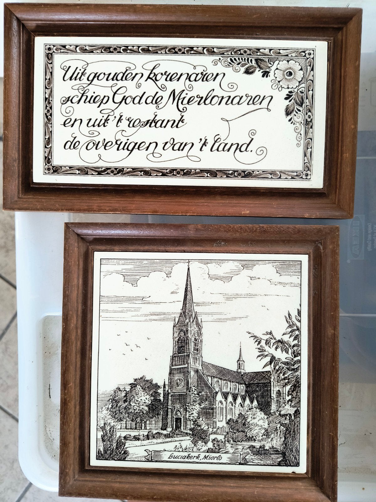 tegeltje Mierlo, Antiek en Kunst, Antiek | Wandborden en Tegels, Ophalen of Verzenden