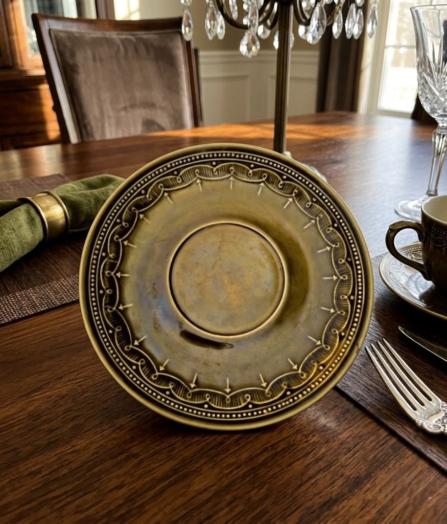 Vintage Kispest Gránit Schotel (17.5 cm)-olijfgroen, Ophalen of Verzenden