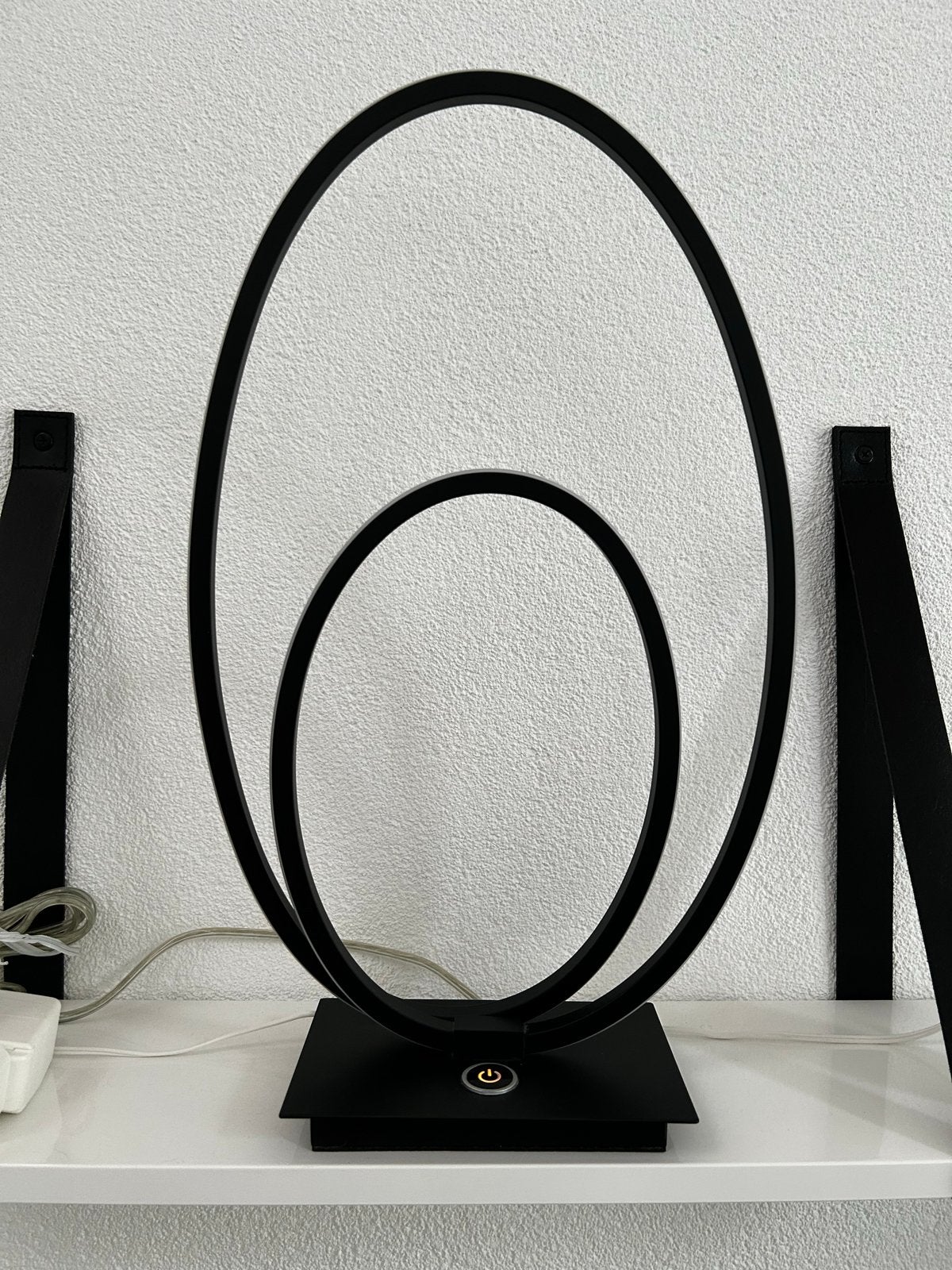 Fraaie zwarte design LED lamp met 4 dimstanden, Ophalen, Dimbaar, 43 cm, Zwart