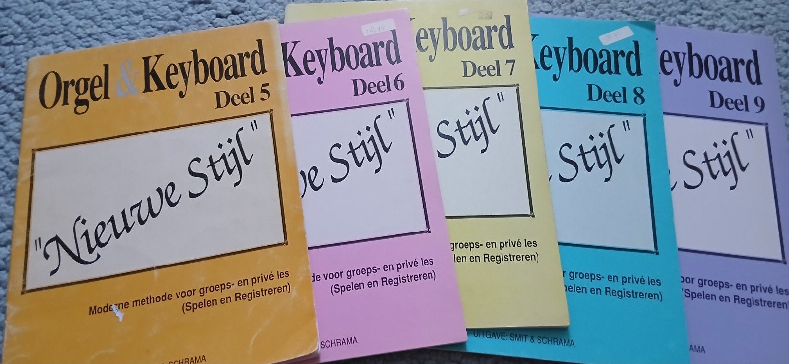 5 lesboeken Orgel en Keyboard Nieuwe Stijl 5 tm 9, Muziek en Instrumenten, Ophalen of Verzenden, Zo goed als nieuw, Les of Cursus
