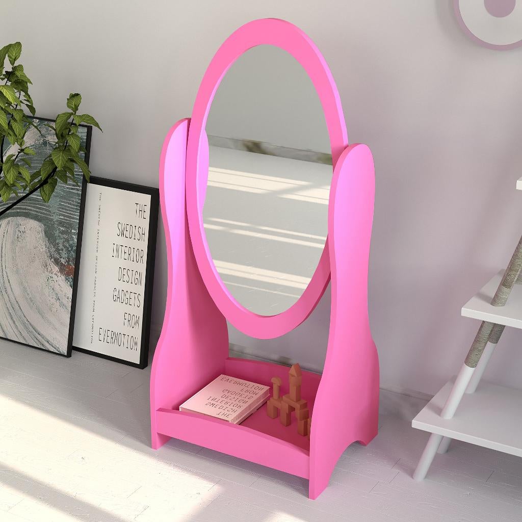 Spiegel kinderkamer - Spiegel roze - Spiegel staand roze, Ophalen, Nieuw, Spiegel