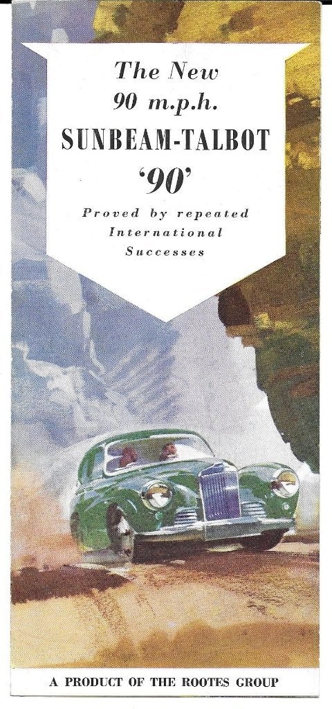 Sunbeam Talbot 90 folder (SU02), Verzenden, Zo goed als nieuw, Overige merken