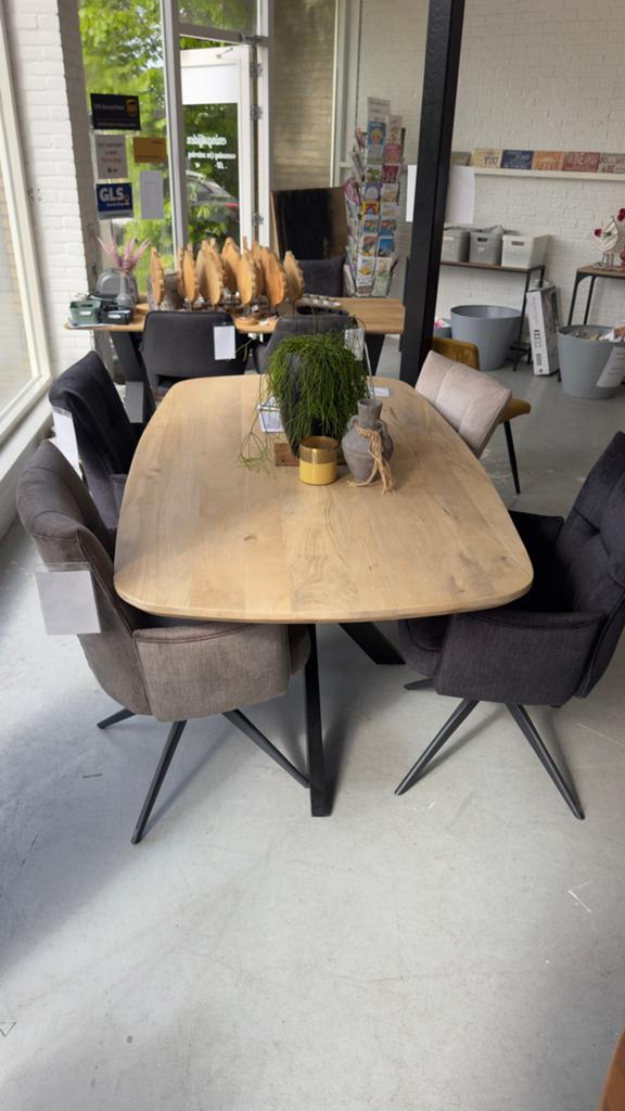 Deens ovale eettafel 180 cm nieuw in doos, Nieuw, 150 tot 200 cm, Ovaal, 50 tot 100 cm