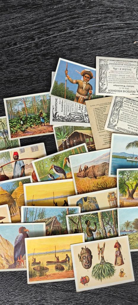 Duitse cigaretten plaatjes jaren 30 Deutsche Koloniën, Ophalen of Verzenden, Meerdere plaatjes
