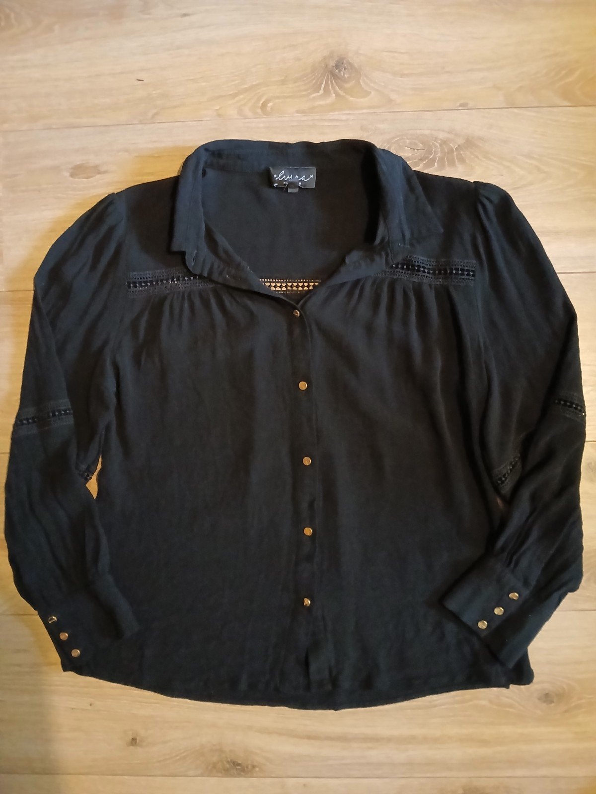 Elvira Collections Zwarte Blouse Maat 40, Kleding | Dames, Blouses en Tunieken, Maat 38/40 (M), Verzenden, Zwart, Zo goed als nieuw