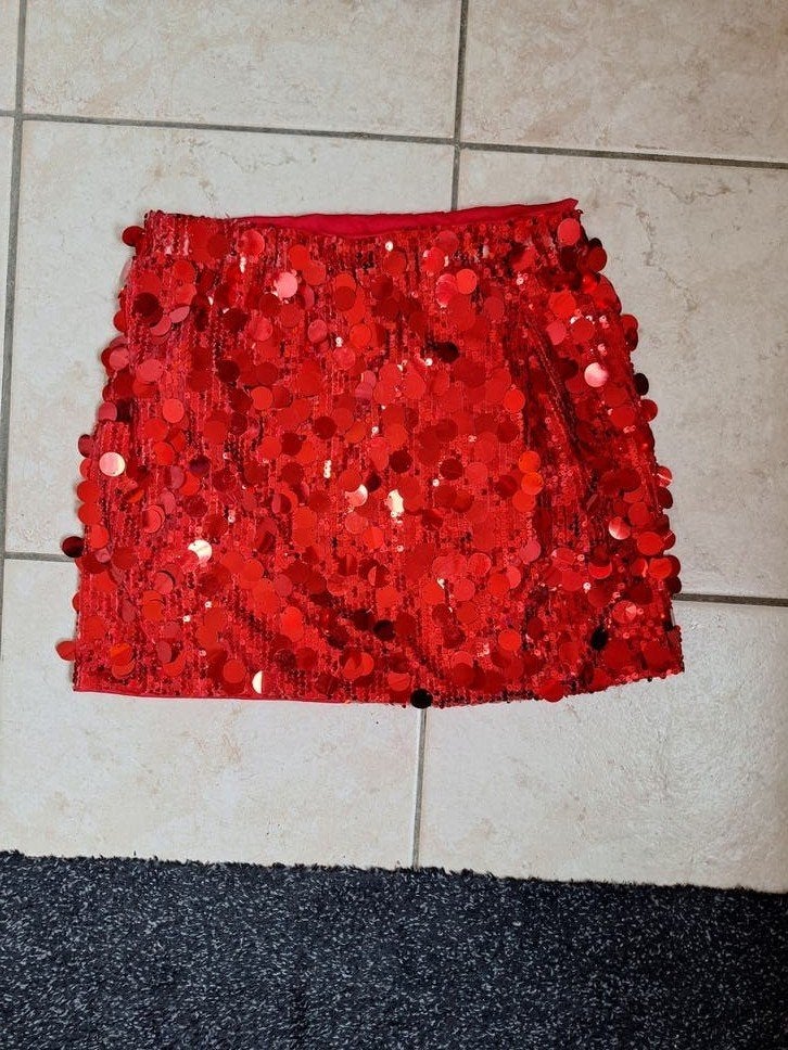 Shein rode glitter rok maat S nieuw, Kleding | Dames, Nieuw, Ophalen of Verzenden, Maat 36 (S), Rood