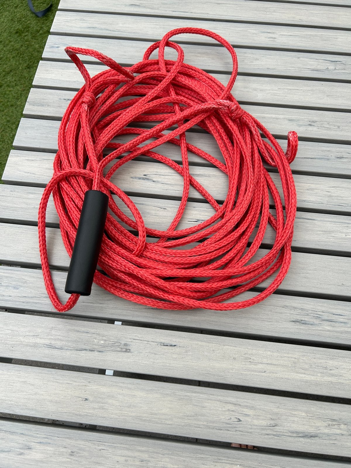 20 meter rode fun band/touw, Ophalen, Gebruikt