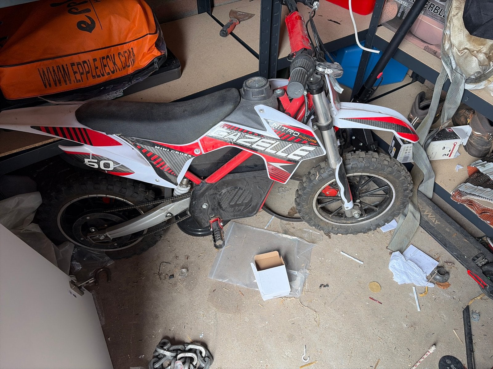 Nitro Gazelle 50cc Mini Crossmotor, Ophalen of Verzenden, Gebruikt, Schijfrem, Pitbike