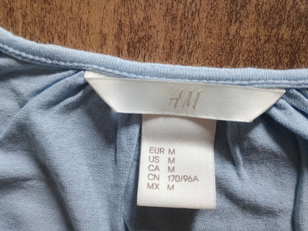 blauw hemdje maat M, van H&M, Maat 38/40 (M), H&M, Blauw, Ophalen of Verzenden