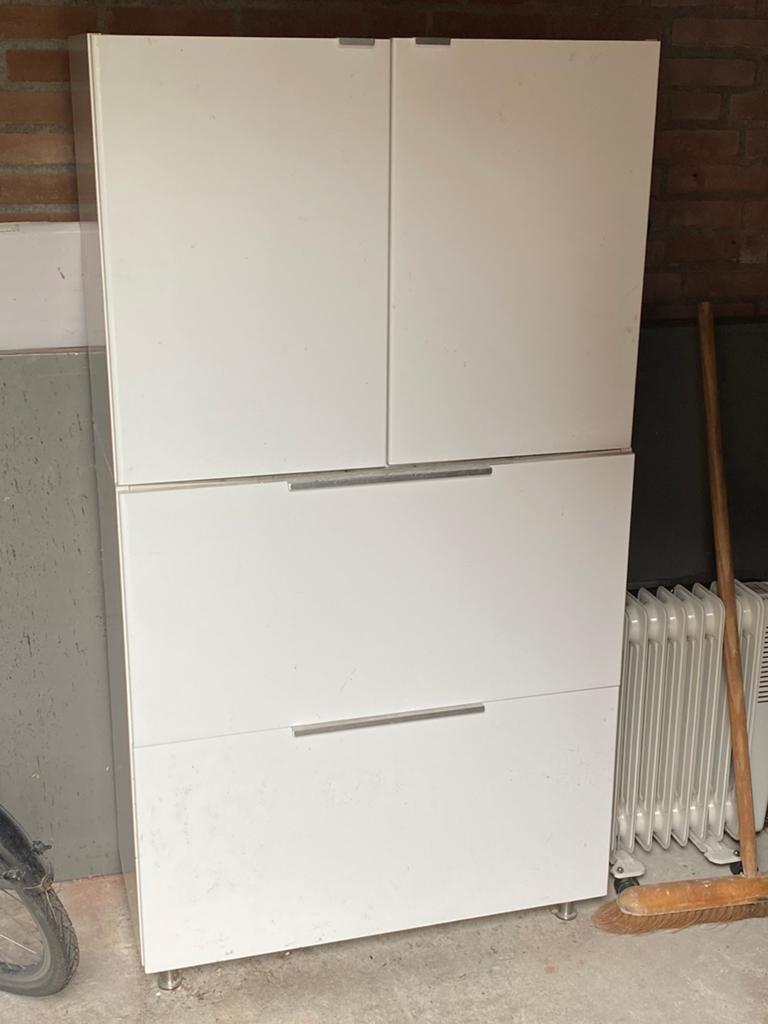 Ikea kasten 2 delen (totale afm 150x40x80), Ophalen, Gebruikt