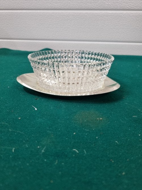 Bonbonschaaltje kristal zilverplated, Ophalen of Verzenden, 'T Olde Gre-j, Info@toldegrej.nl, Endepoelstraat 20f Didam