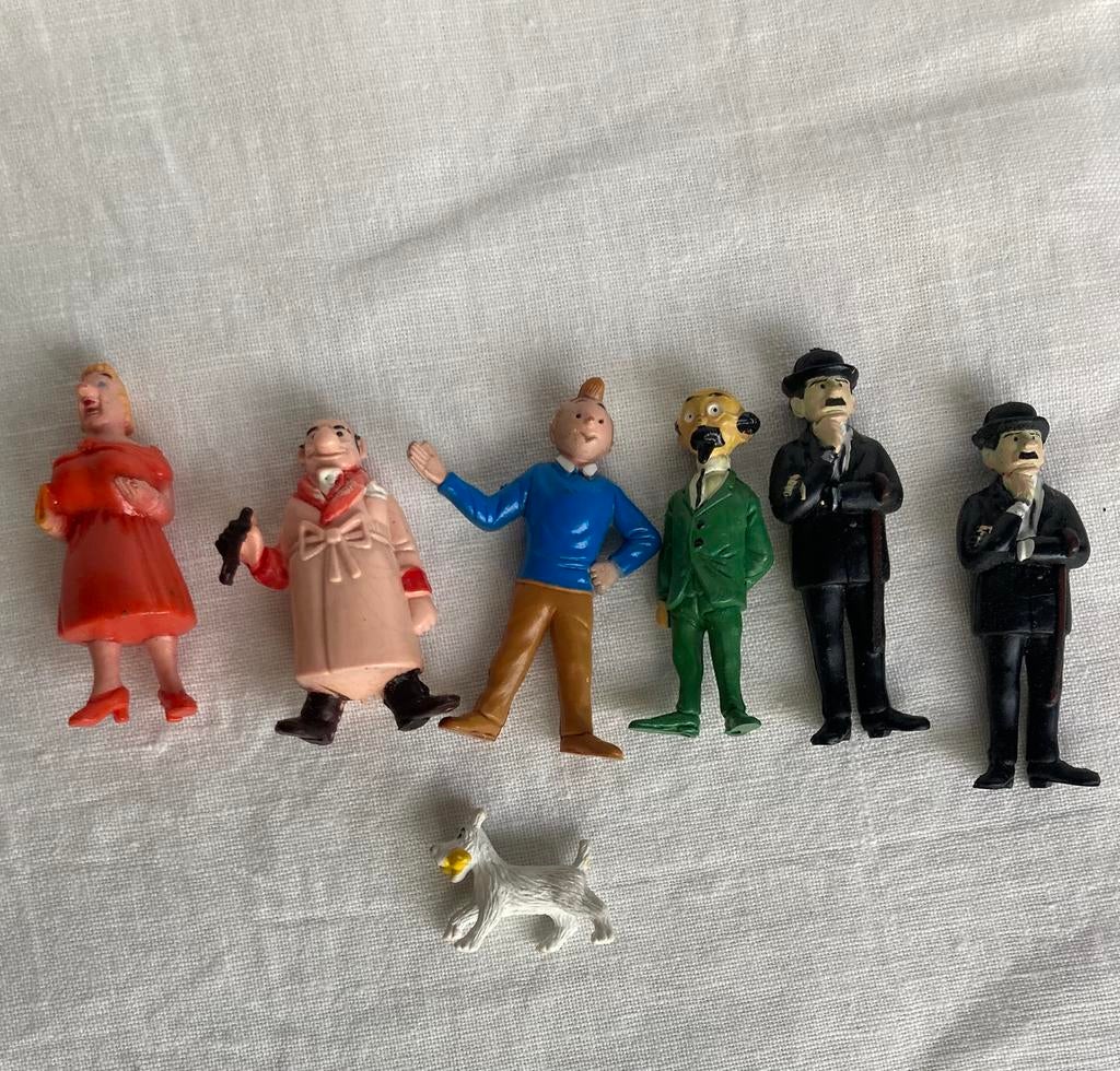 Vintage Kuifje figuren set - 7 stuks belvision 1973, Verzamelen, Ophalen of Verzenden, Zo goed als nieuw