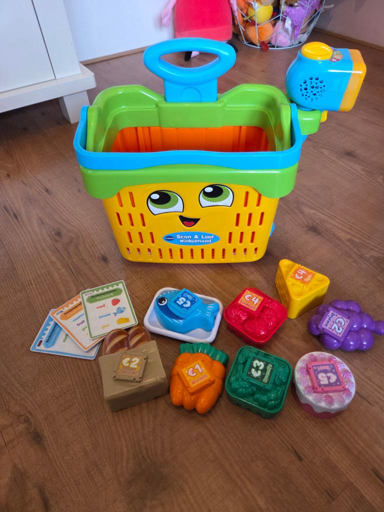 VTech Scan & Leer Winkelmand met accessoires, Ophalen of Verzenden, Zo goed als nieuw, Jongen of Meisje