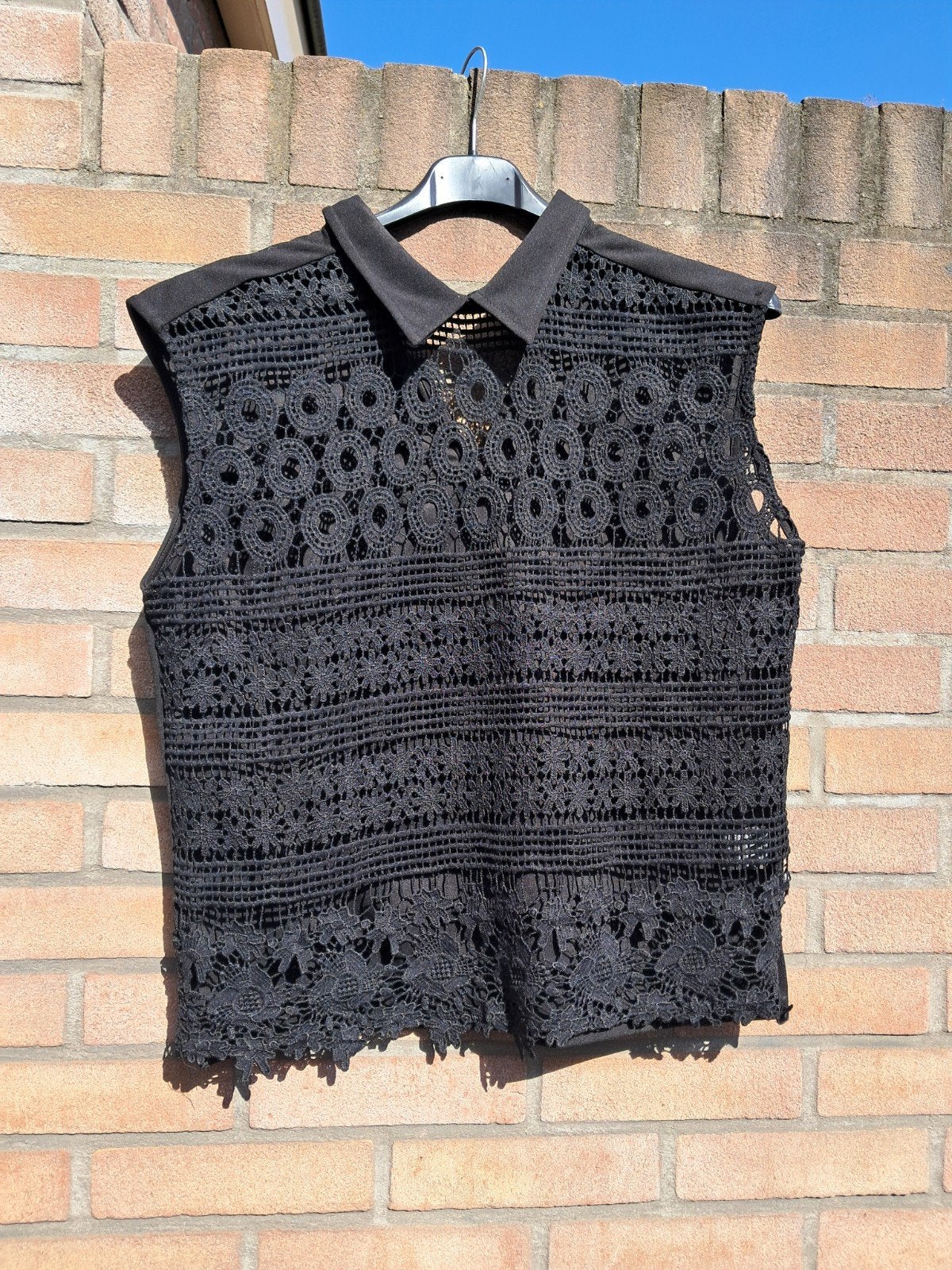 Aparte top . Maat M, Ophalen of Verzenden, Nieuw, Zwart, Zonder mouw