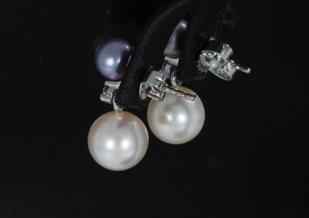 Diamanten parel 14k gouden set dames oorbellen briljant luxe, Sieraden, Tassen en Uiterlijk, Oorbellen, Hangers, Voordeelsieraden