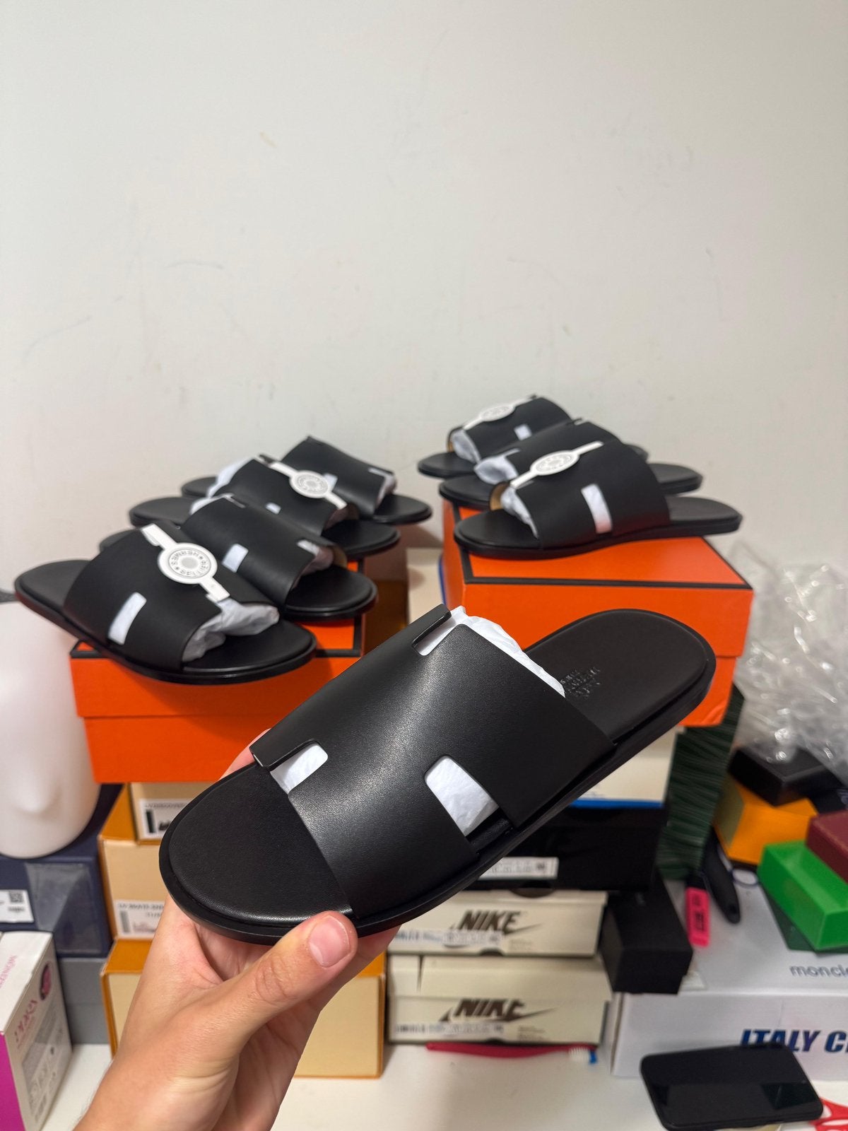 Hermès Izmir Sandal zwart, Ophalen of Verzenden, Nieuw, Zwart