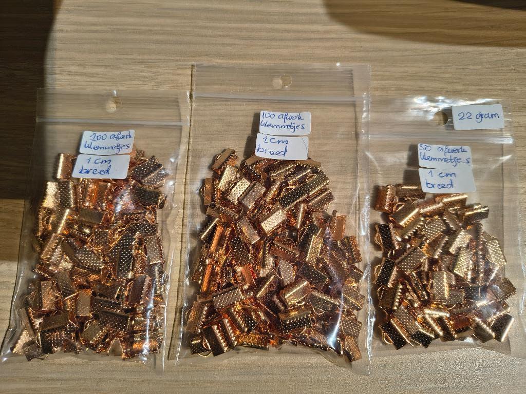 250 veter/afwerkklemmetjes Miyuki weefarmband leerarmband, Hobby en Vrije tijd, Kralen en Sieraden maken, Ophalen of Verzenden