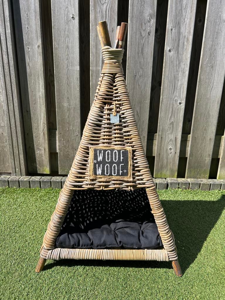 Tipi hondenmand rotan, Ophalen, Riet
