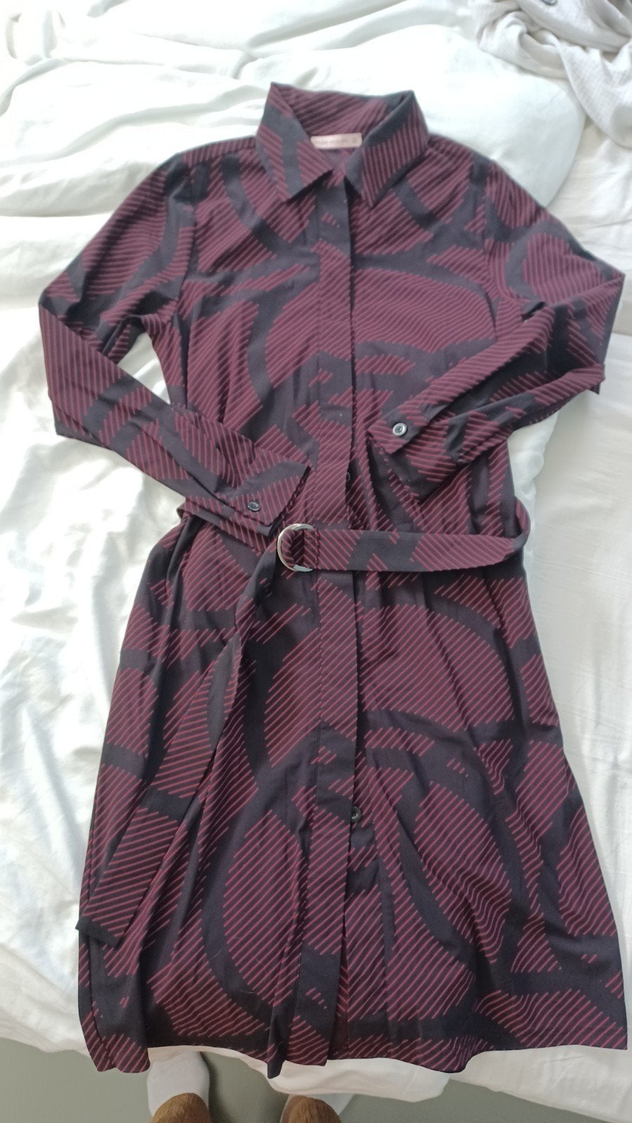 studio anneloes, prachtige jurk xl, aubergine/zwart., Ophalen of Verzenden, Zo goed als nieuw, Maat 46/48 (XL) of groter, Paars