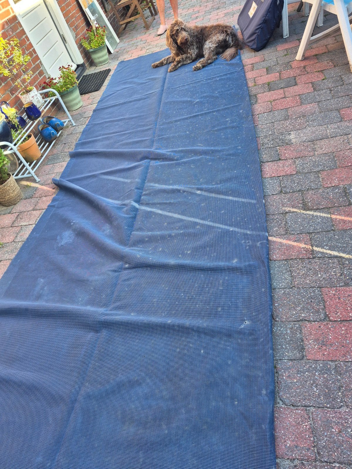 Tenttapijt 300x500 cm blauw, Ophalen of Verzenden, Gebruikt